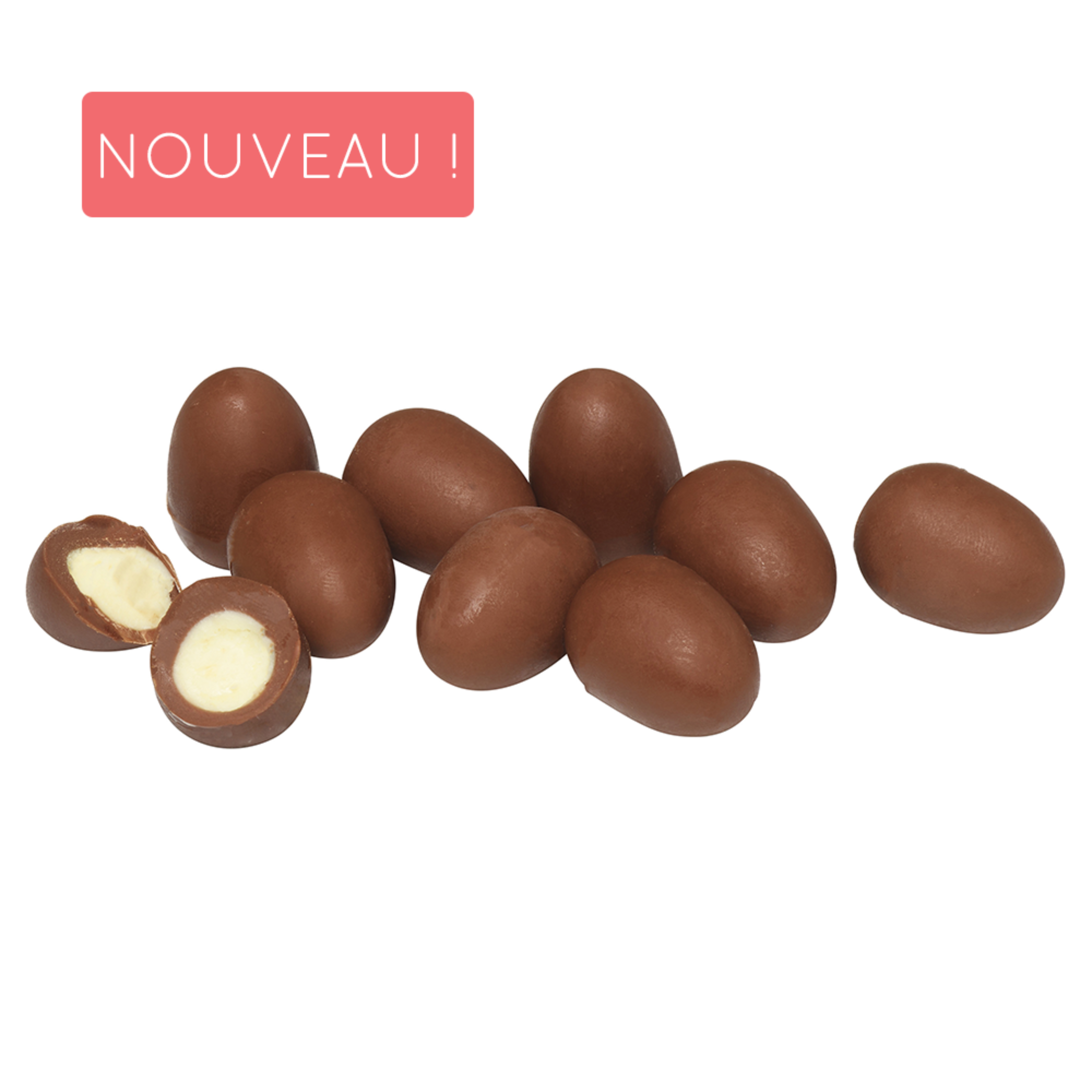 Belledonne Oeufs coeur lacté chocolat au lait bio 100g - 001256